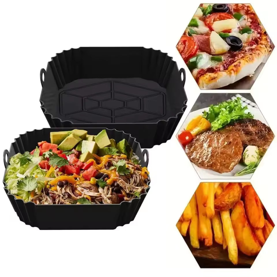 Bandeja para freidora - Cocina sin aceite, come rico y sano